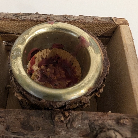 Vintage 1990s Christmas Around the World Natural Bark Train Display Candle Set - Picture 10 of 14